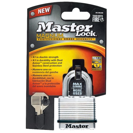 Master Lock Master Lock Magnum 1.25 in. H X 1-3/4 in. W Steel Dual Ball Bearing Locking Weather-Resistant Padloc M1XKADCCSEN